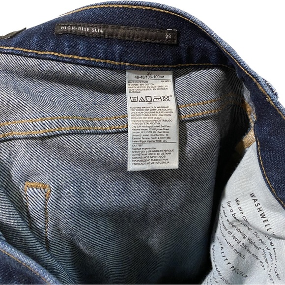 Banana Republic High Rise Slim in Dark Wash - Picture 7 of 8